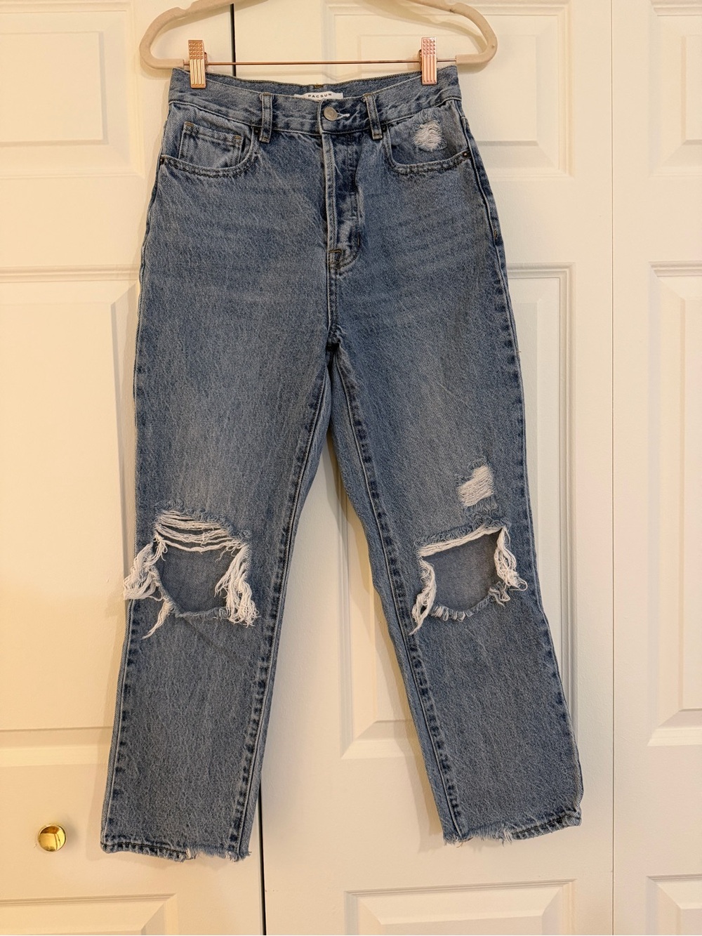 PacSun High-Rise Straight Distressed Jeans
